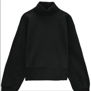 ZARA black high neck sweatshirt
